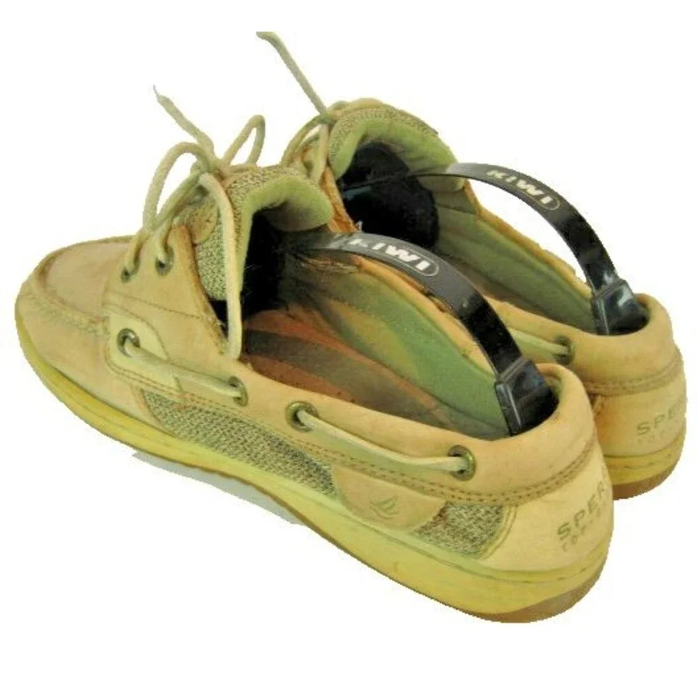 Mens Sperry Topsider Tan  Leather Deck Boat Shoes sz 9M--R1